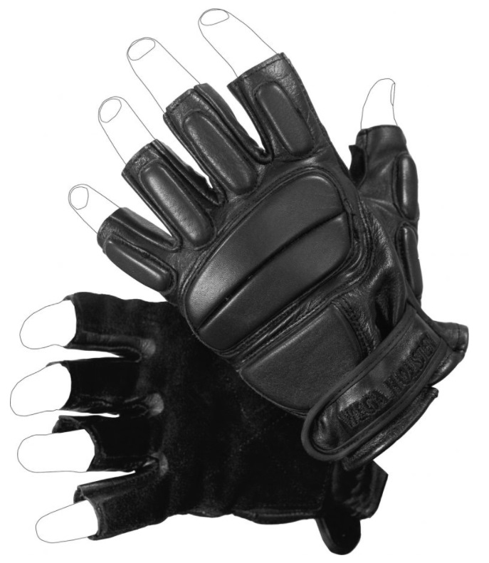 LEATHER HALF AMOUR GLOVES