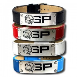 Bracelet cuir et acier