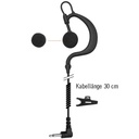 Oreillette tour d'oreille cable torsadé 30 cm - 3.5mm