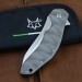 COUTEAU PLIANT FOX FX-302 MANCHE 12CM TITANIUM ONDULÉ + ÉTUI