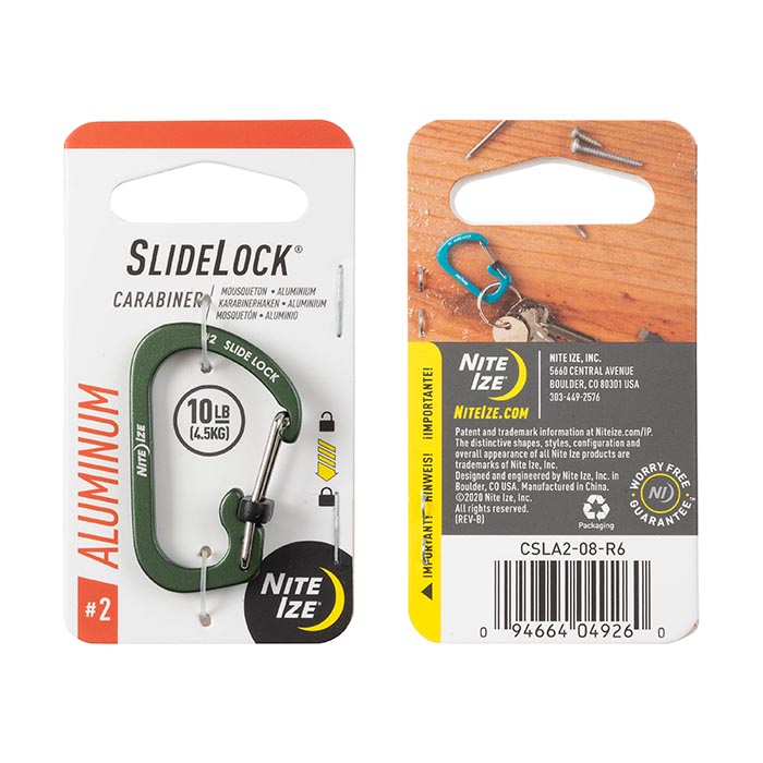 Mousqueton Aluminium Carabiner Verrou Slidelock