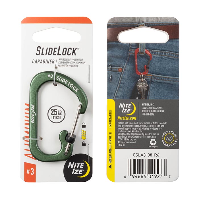 Mousqueton Aluminium Carabiner Verrou Slidelock