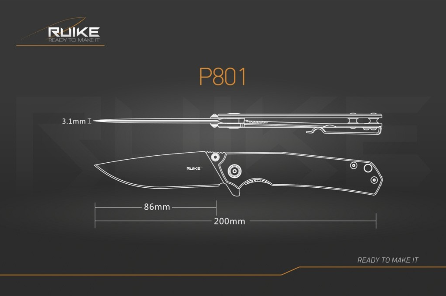 Couteau Ruike P801