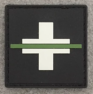 Badge original "Thin Blue Line Switzerland"