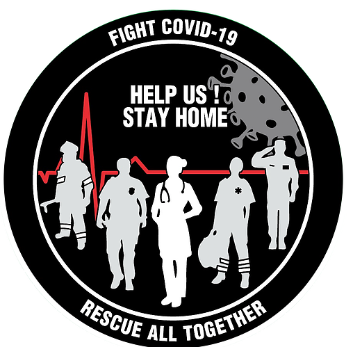 Badge Fight COVID-19 Red