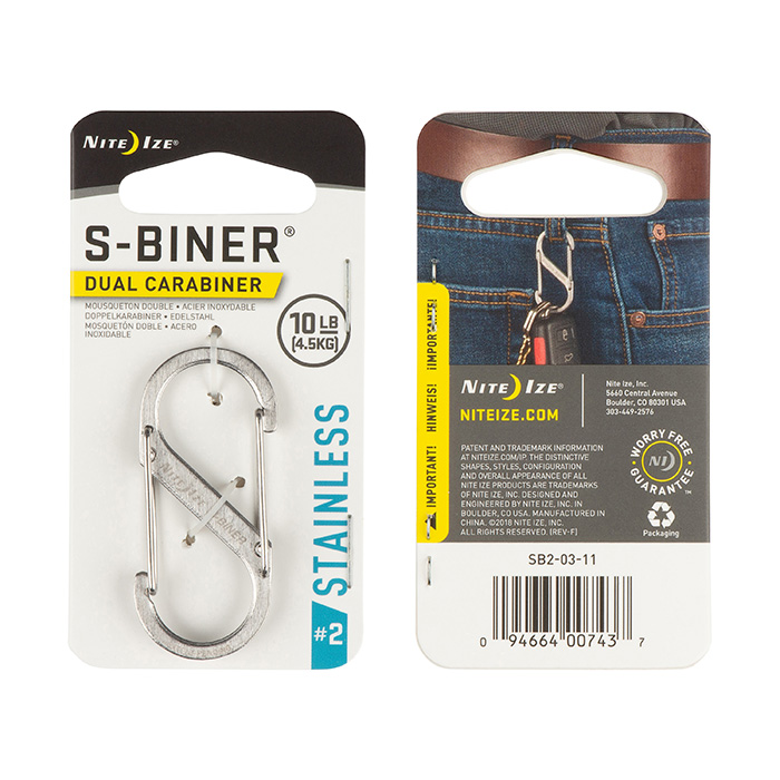 *Mousqueton S-Biner en acier inoxydable - Nite Ize