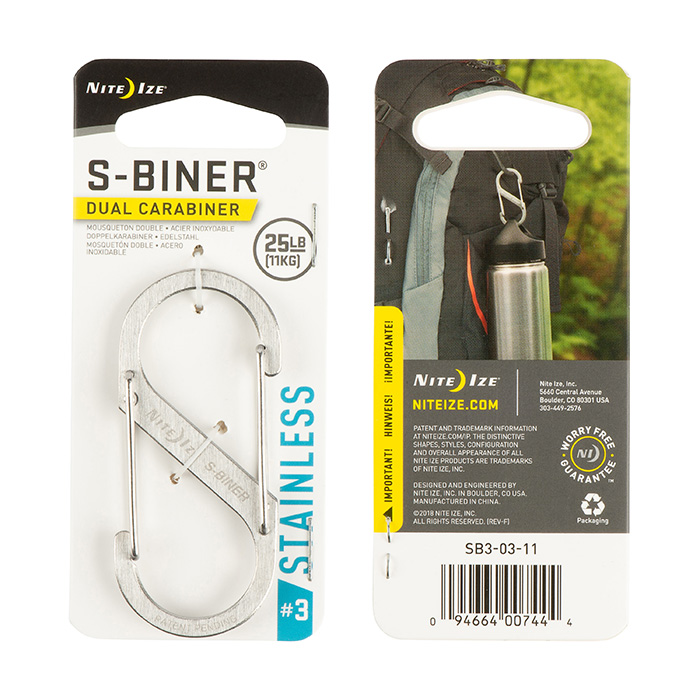 *Mousqueton S-Biner en acier inoxydable - Nite Ize
