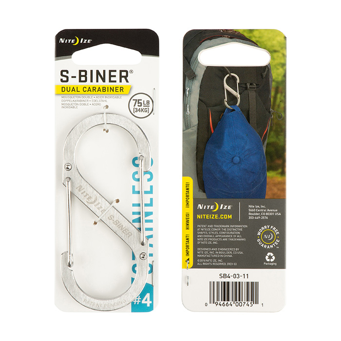 *Mousqueton S-Biner en acier inoxydable - Nite Ize