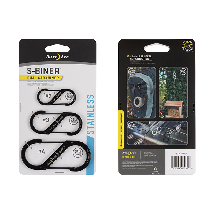 *Mousqueton S-Biner en acier inoxydable - Nite Ize