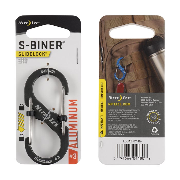 *Mousqueton S-Biner Aluminium Verrou Slidelock - Nite Ize