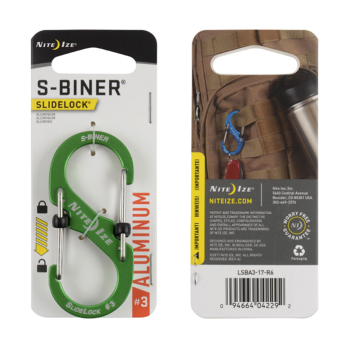 *Mousqueton S-Biner Aluminium Verrou Slidelock - Nite Ize