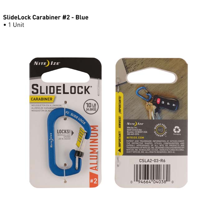 Mousqueton Aluminium Carabiner Verrou Slidelock - Nite Ize