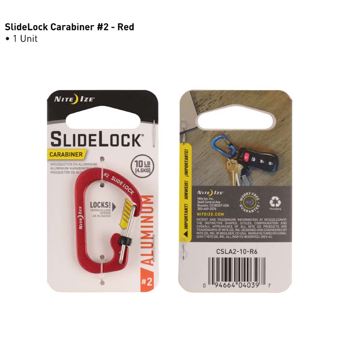 Mousqueton Aluminium Carabiner Verrou Slidelock - Nite Ize