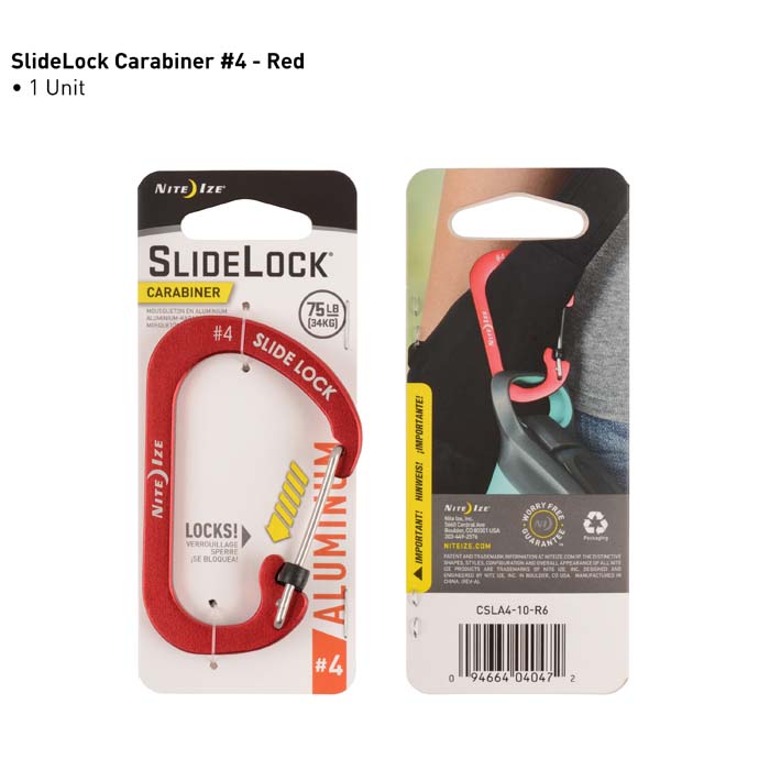 Mousqueton Aluminium Carabiner Verrou Slidelock - Nite Ize